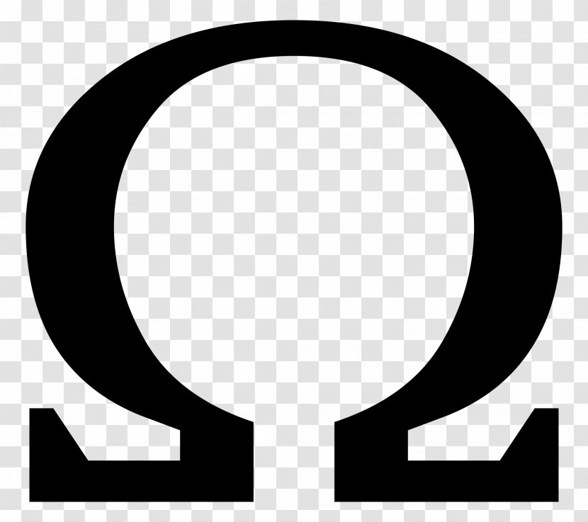Omega Greek Alphabet Symbol Flag Of Greece - Black And White - Chrono Vector Transparent PNG