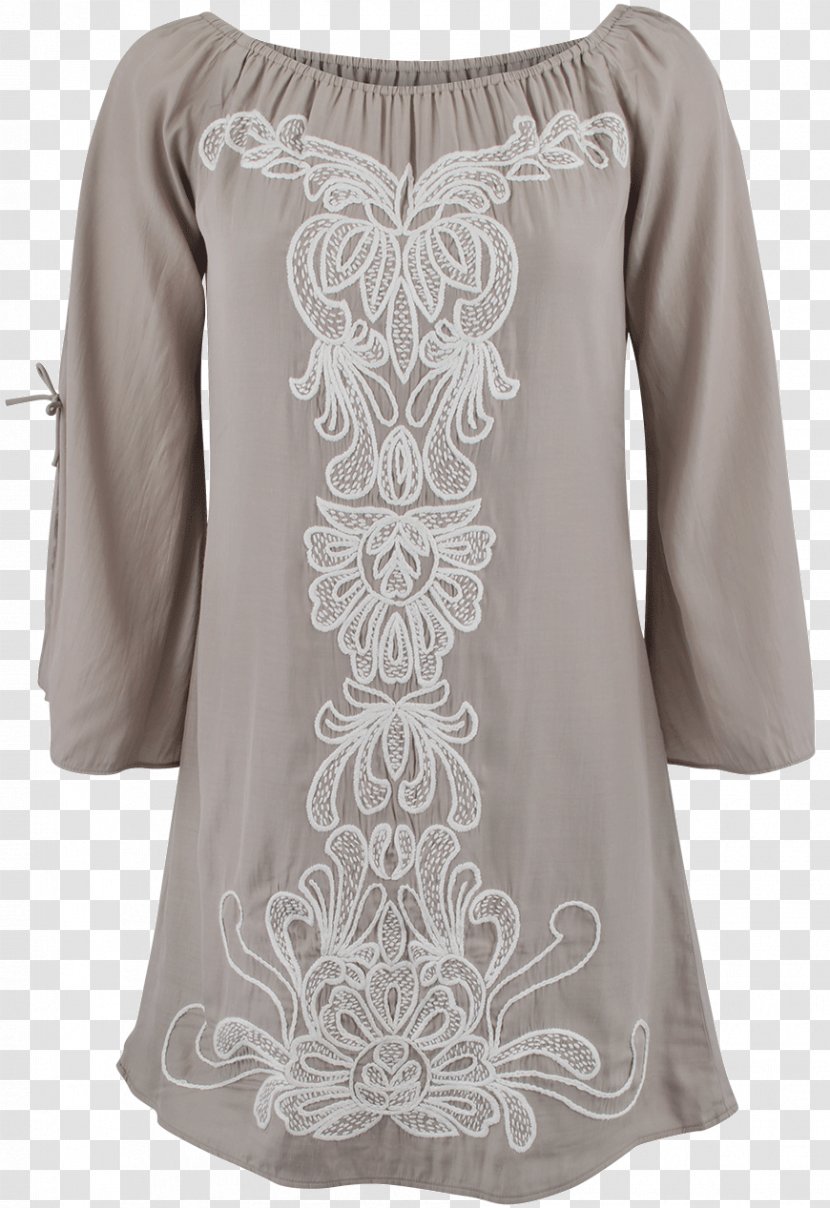 Blouse Shoulder Sleeve Dress - White Transparent PNG