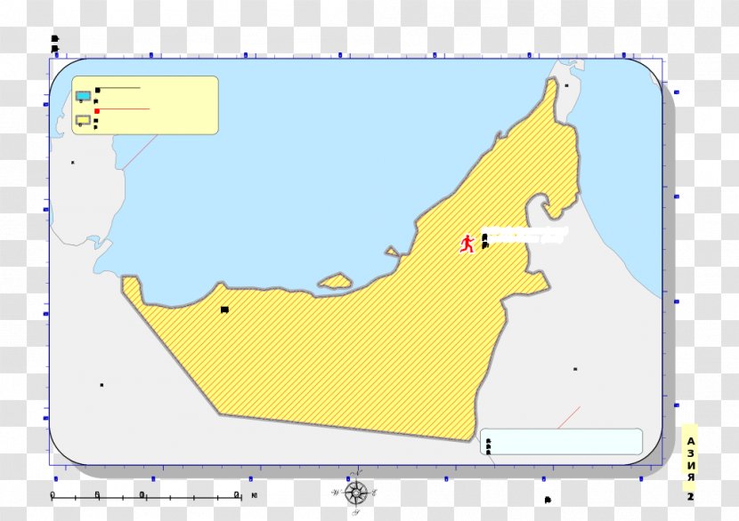 Line Point Angle Map Ecoregion - Yellow - Uae Transparent PNG