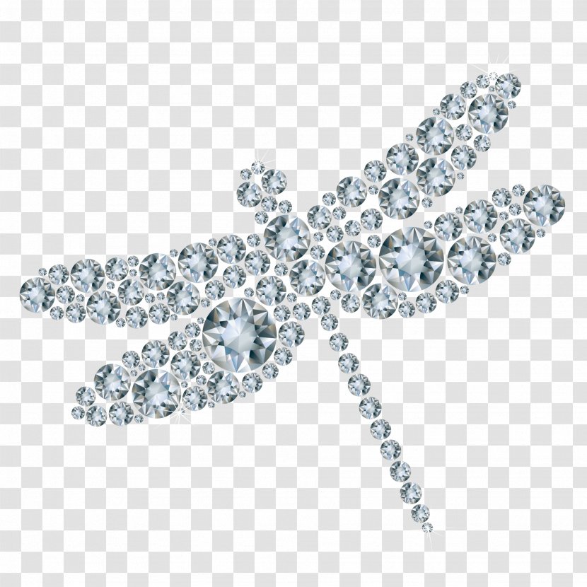 Dragonfly Diamond Jewellery - Animal - Realistic Shiny Transparent PNG
