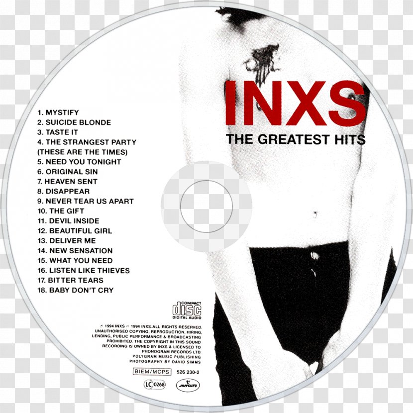 Compact Disc INXS The Greatest Hits Elegantly Wasted Album - Tree Transparent PNG