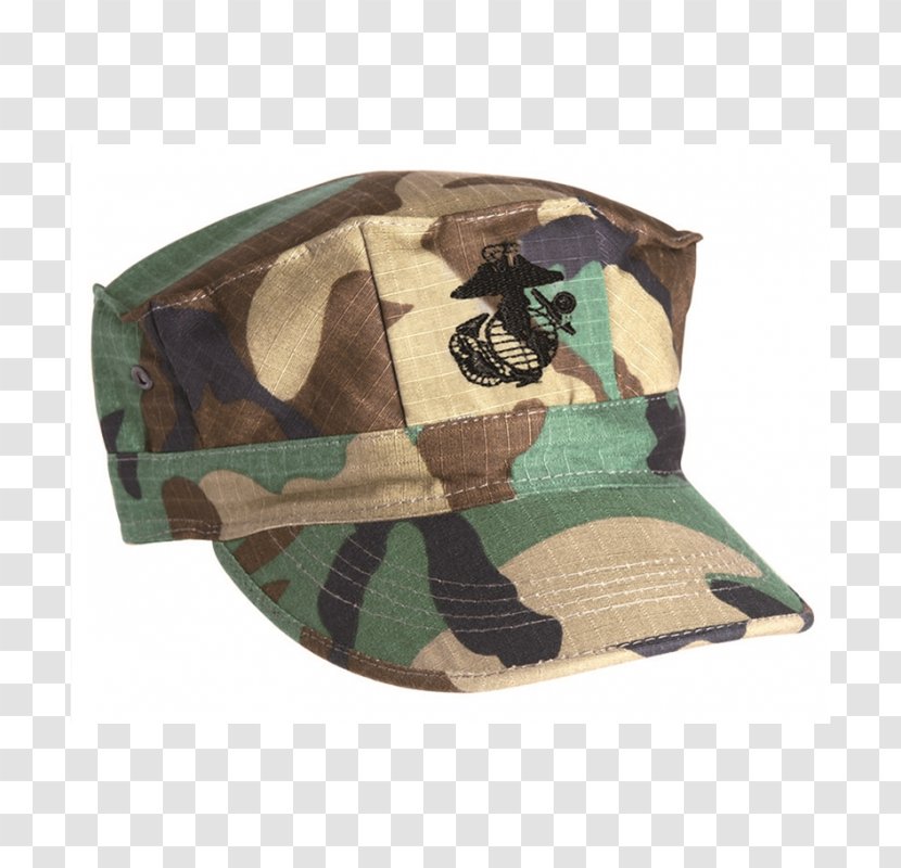 Baseball Cap United States Marine Corps Forage Ripstop Battle Dress Uniform - Military Camouflage Transparent PNG