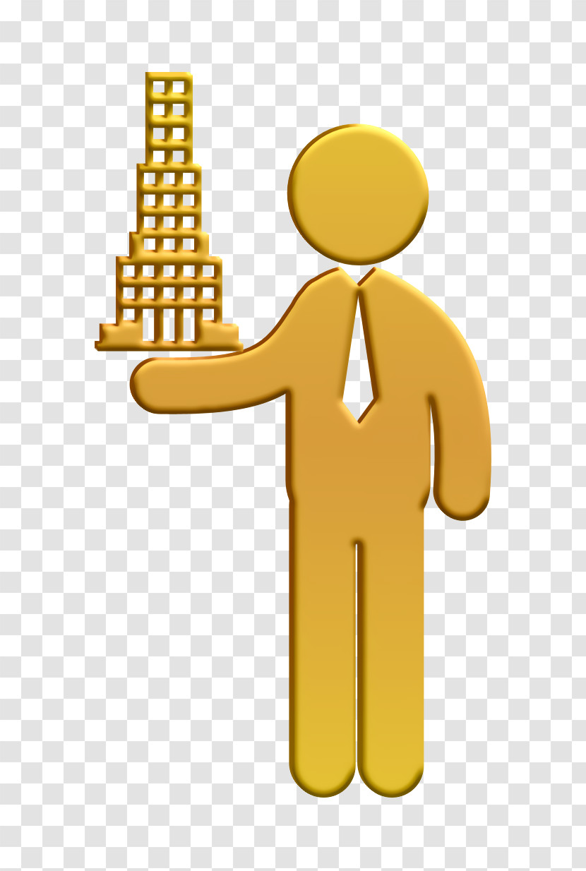 People Icon Human Pictos Icon Architect With Building Project Icon Transparent PNG