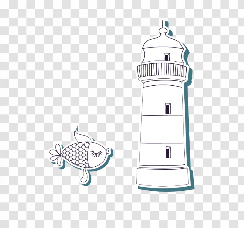 Lighthouse - Marine Architecture - Vector Fish Transparent PNG