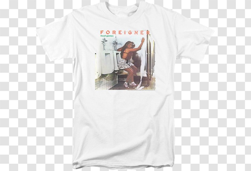 T-shirt Foreigner Head Games Sleeve 0 - Crew Neck Transparent PNG