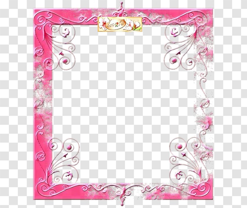 Background Pink Frame - Decorative Borders - Heart Paper Product Transparent PNG