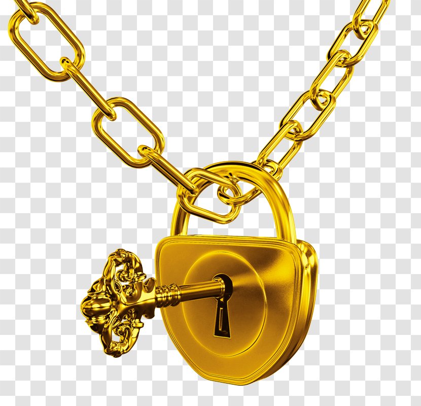 Keychain Lock Door - Body Jewelry - Golden Key Transparent PNG