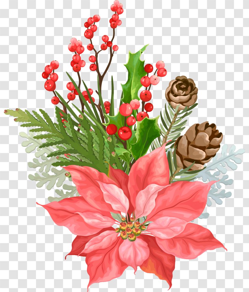 Clip Art Vector Graphics Christmas Day Stock Illustration - Flowering Plant - Floristry Transparent PNG