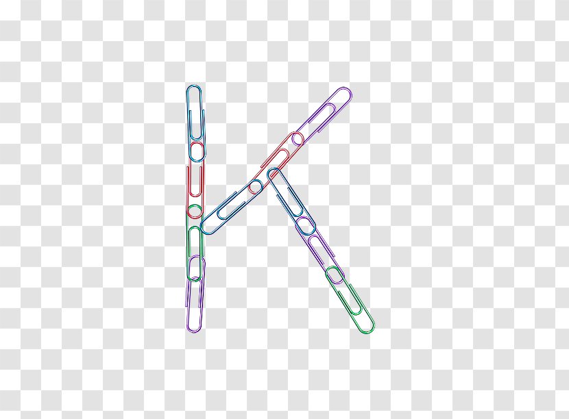 Material Pattern - Paperclip Letter K Transparent PNG