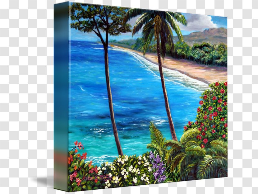 Hamoa Beach Painting Gallery Wrap Hana Acrylic Paint - Picture Frames Transparent PNG