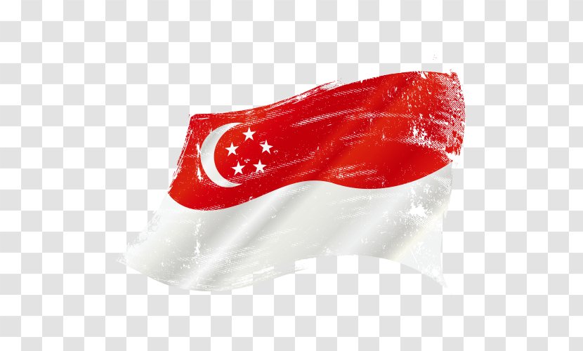 Flag Of Singapore Clip Art - Shoe Transparent PNG