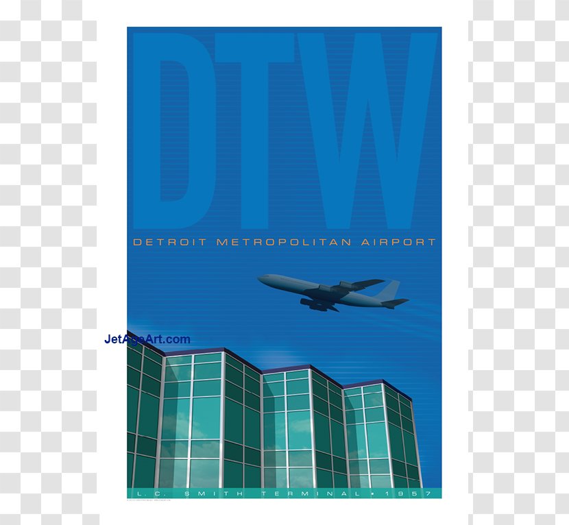 Poster Air Travel Detroit Metro Airport Jet Age - 7 Transparent PNG
