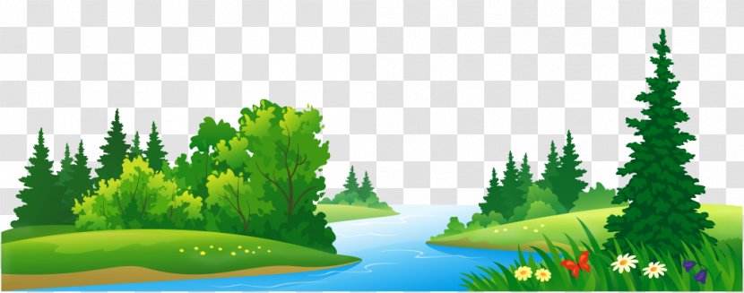 Clip Art Illustration Free Content Image - Landscape - Forest Transparent PNG
