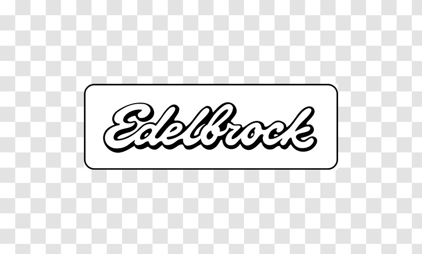 Car Edelbrock, LLC Logo Decal Sticker - Black And White Transparent PNG