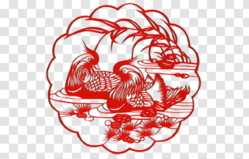 Papercutting China Chinese Paper Cutting - Watercolor - Paper-cut Duck Transparent PNG
