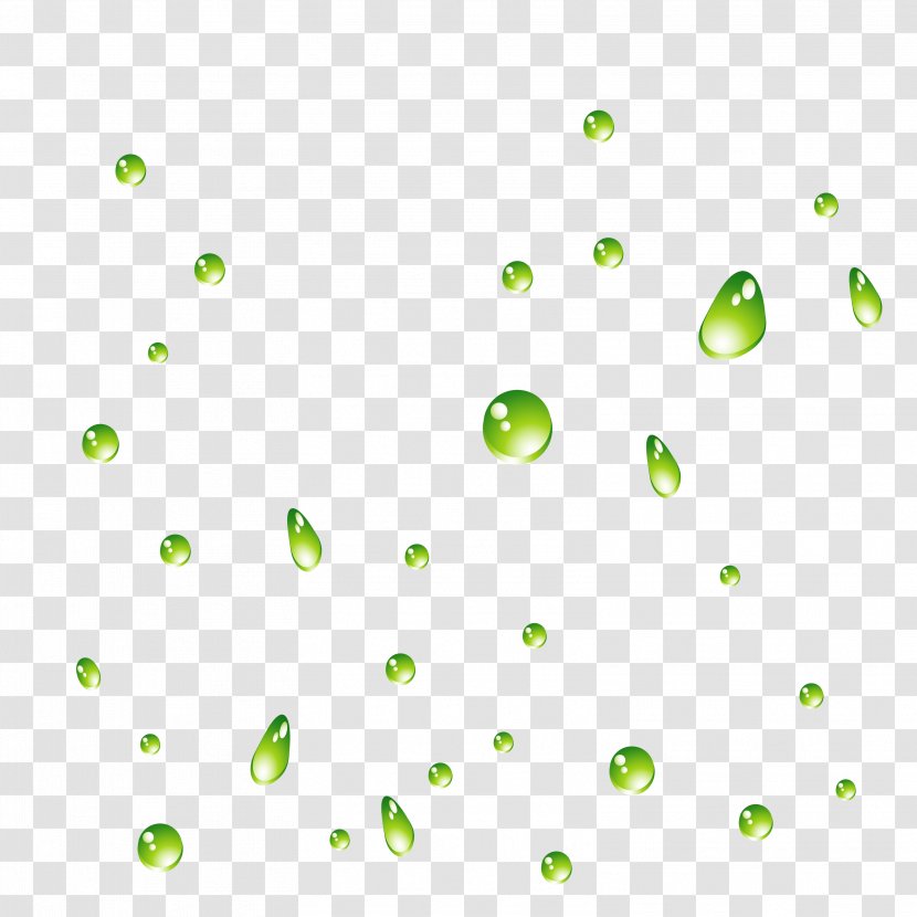 Green Drop Download - Water Droplets Vector Transparent PNG
