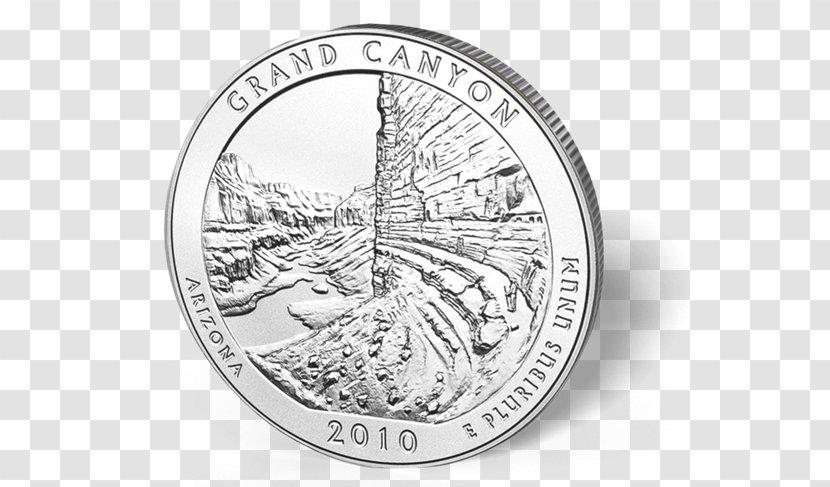 Coin Grand Canyon National Park Silver Quarter United States Mint Transparent PNG
