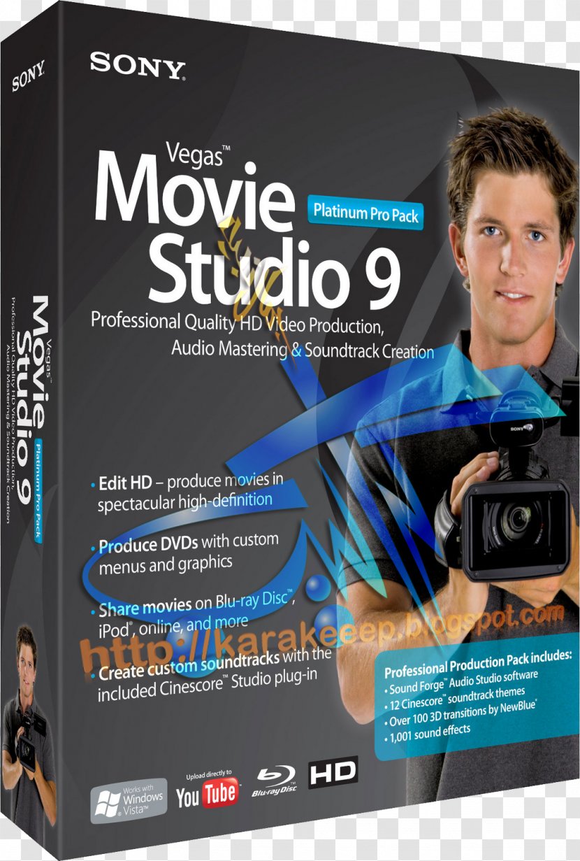 Vegas Movie Studio Pro Computer Software Sony Film - Cartoon Transparent PNG