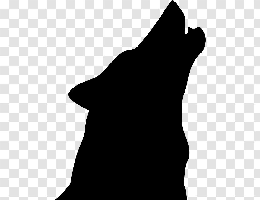 Gray Wolf Silhouette Clip Art - Angry Face Transparent PNG