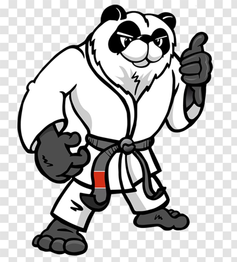 Brazilian Jiu-jitsu Illustration Cartoon Jujutsu Giant Panda - Fictional Character - Barazil Flyer Transparent PNG