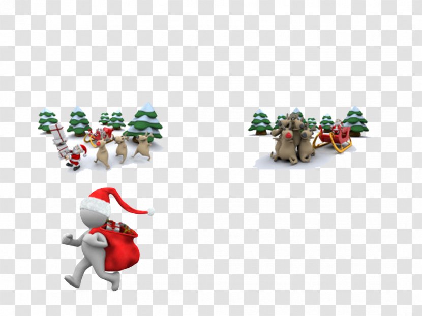 Santa Claus Christmas Ornament Tree - Photography - 3d Villain Transparent PNG