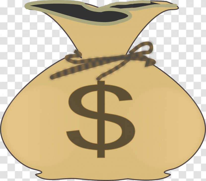 Money Bag United States Dollar Clip Art - Sign - Yellow Purse Transparent PNG