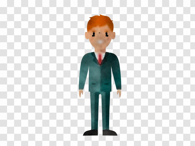 Cartoon Standing Animation Figurine Male - Gesture Arm Transparent PNG