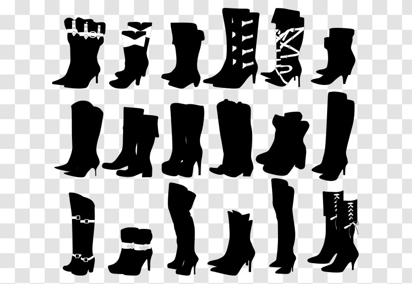Stock Photography Boot Clip Art - Silhouette - Vector Girls With Boots Transparent PNG