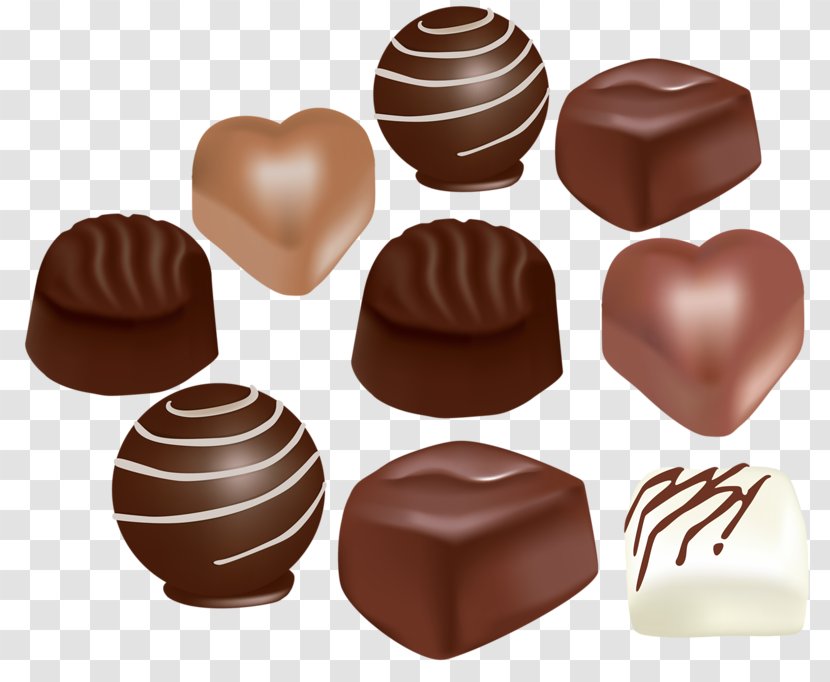 Bonbon Chocolate Balls Truffle Praline - Heart Transparent PNG