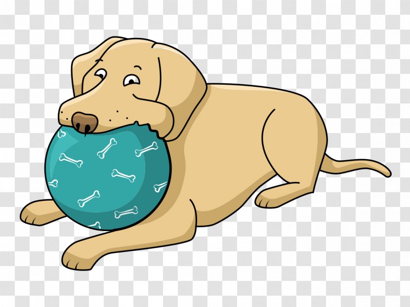 Labrador Retriever Great Dane Rottweiler Beagle Puppy - Snout - Hand-painted Cartoon Lying On The Floor Playing With A Ball Transparent PNG