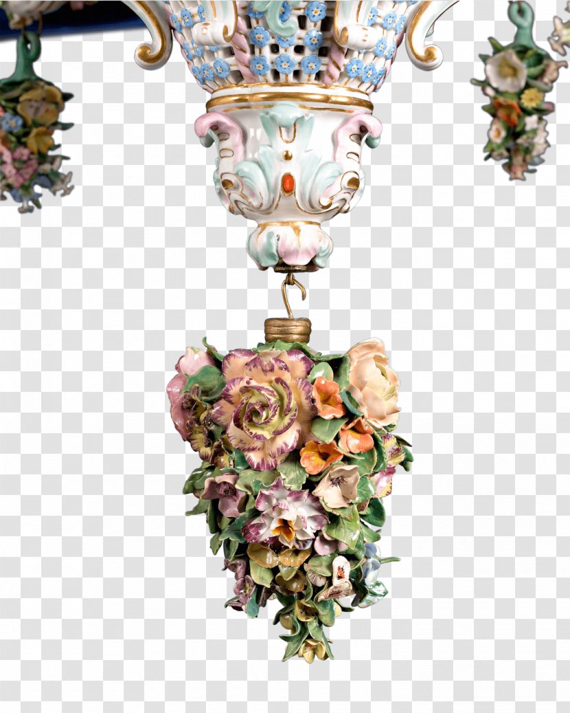 Meissen Porcelain Rococo Light Fixture - The Blue And White Transparent PNG