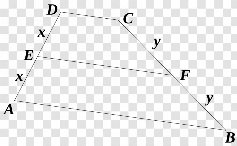 Triangle Linia środkowa Trapezoid Line Segment - Text Transparent PNG
