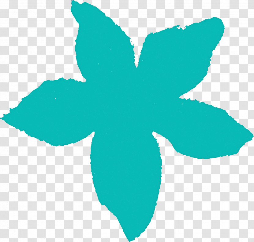 Green Leaf Turquoise Aqua Plant Transparent PNG