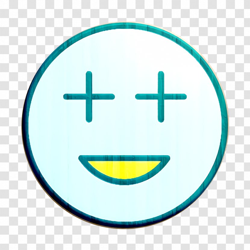 Emoticon Face Icon Positive - Turquoise Text Transparent PNG
