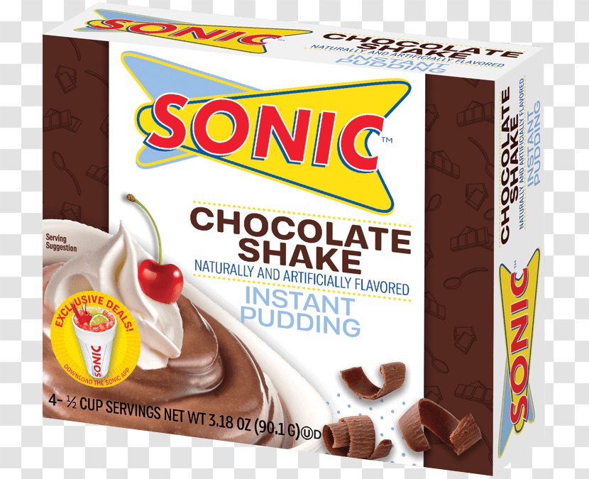 Milkshake Sonic Drive-In America's Brand Properties LLC Gelatin - Milk - Chocolate Pudding Transparent PNG