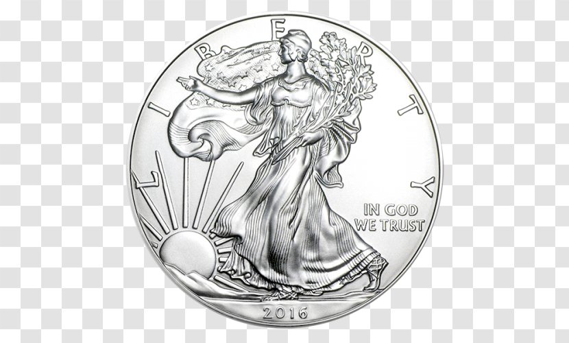 American Silver Eagle Gold United States Mint Bullion Coin - Currency - Walking Liberty Half Dollar Transparent PNG