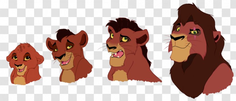Lion Simba Nala Kovu Drawing - Big Cats Transparent PNG