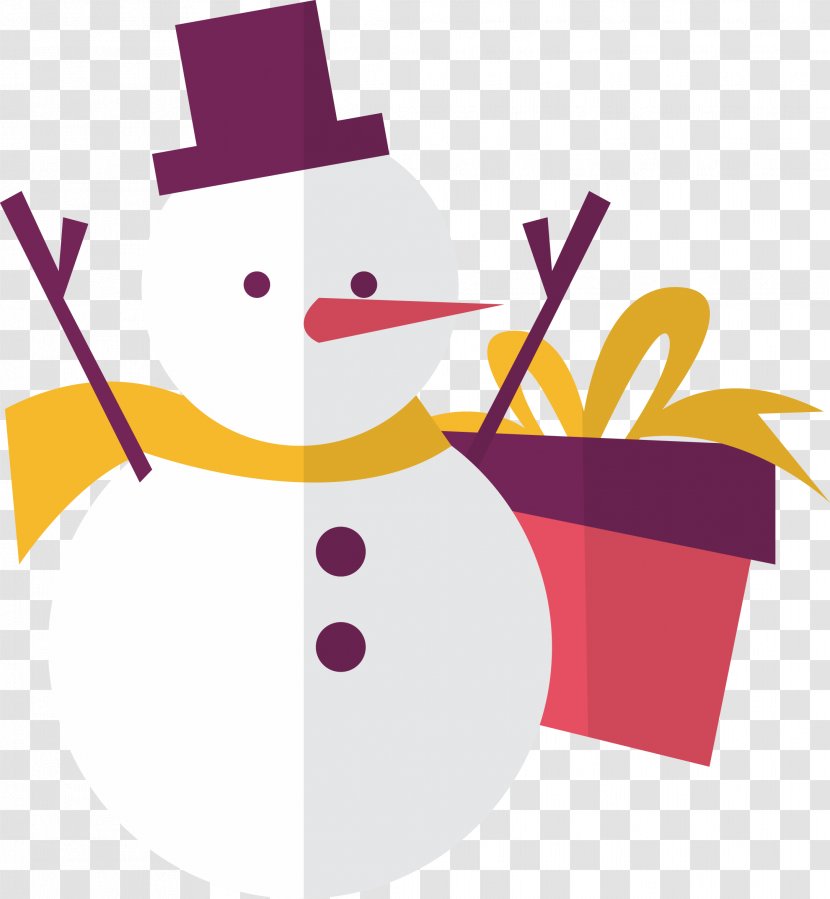 Snowman Christmas Gift Clip Art - Pattern Transparent PNG