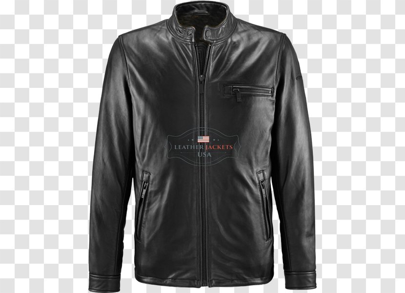 Leather Jacket Coat Flight Zipper - Cowhide Transparent PNG