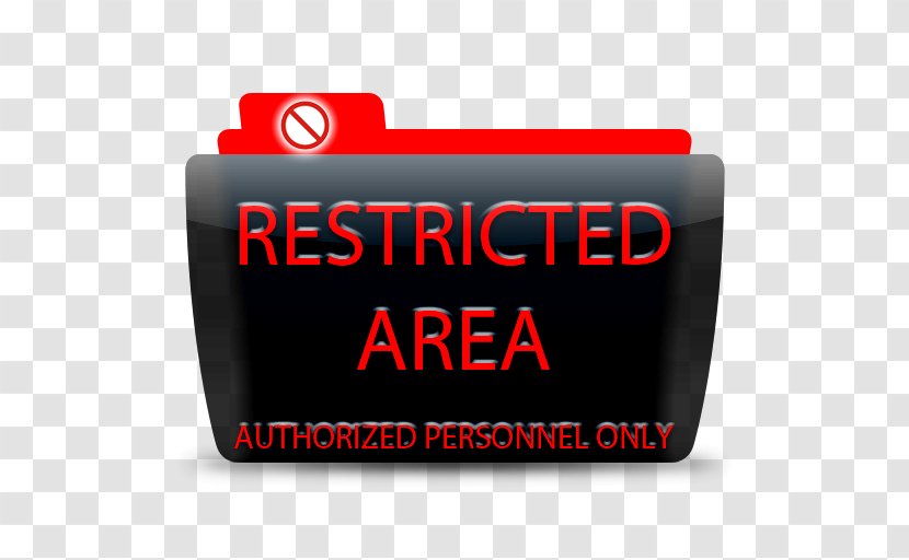 Directory - Red - Restricted Area Transparent PNG