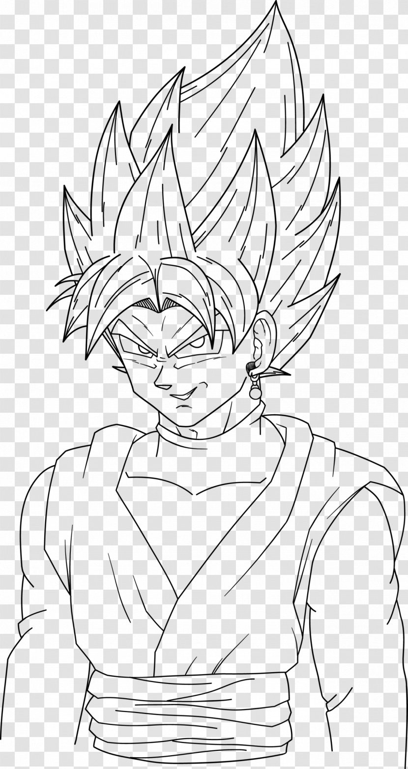 Goku Trunks Vegeta Majin Buu Line Art Transparent PNG