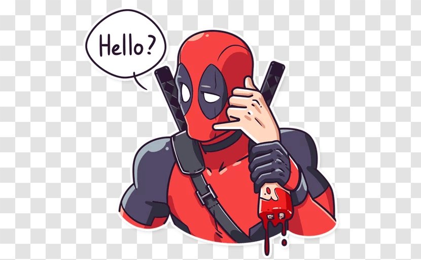 Deadpool Sticker Telegram Marvel Comics Character Transparent PNG