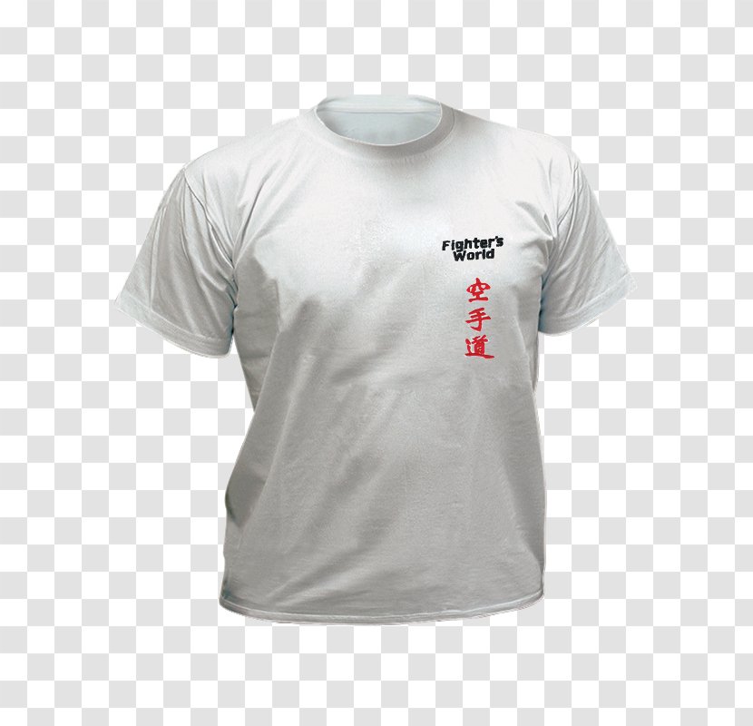Long-sleeved T-shirt Collar Clothing - White - Kyokushin Karate Transparent PNG