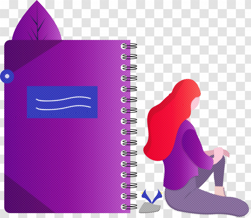 Notebook Girl Transparent PNG