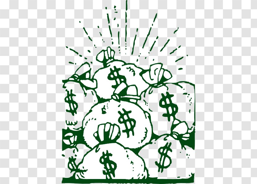 Money Bag Banknote Clip Art - United States Dollar - Cartoon Of Transparent PNG