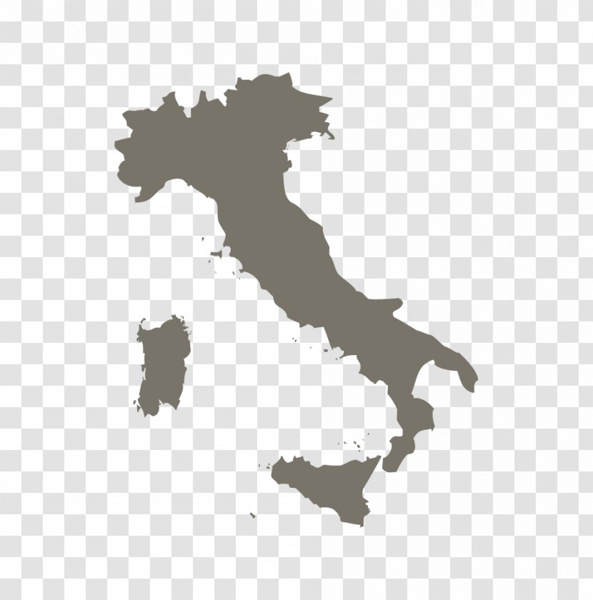 Vector Graphics Italy Map Illustration - Flag Of - Normandy Cemetery Transparent PNG