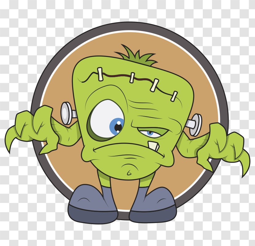 Frankenstein's Monster Cartoon - Frog Transparent PNG