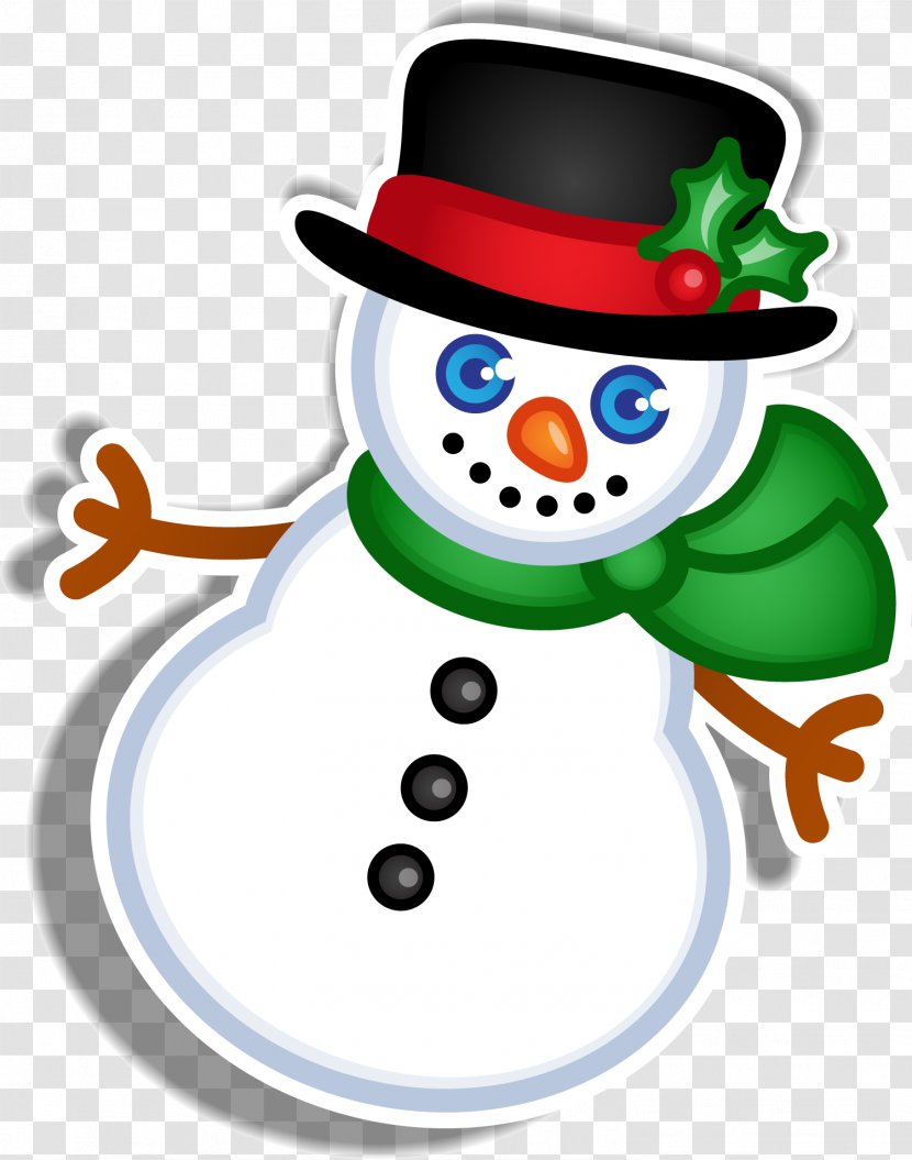Snowman Christmas Clip Art - Cartoon White Transparent PNG