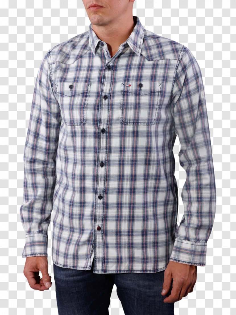 Dress Shirt Tartan - Button Transparent PNG