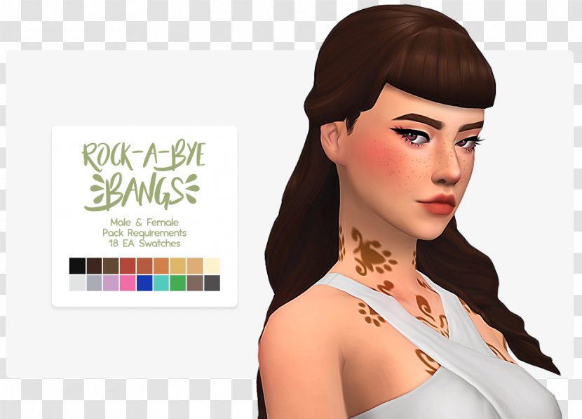The Sims 4 2 Maxis Hairstyle - Silhouette - Hair Transparent PNG